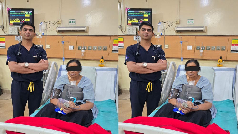मरीज के तीनों हृदय वाल्वों में खराबी के साथ कोरोनरी आर्टरी में था 95% ब्लॉकेज