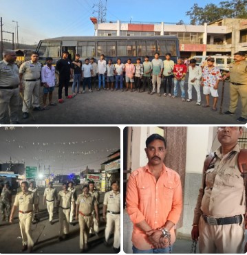 सिलतरा में पुलिस का 'ऑपरेशन क्लीन': रातों-रात सघन कॉम्बिंग गश्त, सोशल मीडिया के 'डॉन' समेत 17 बदमाश सलाखों के पीछे ,,,