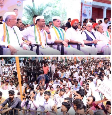 विधानसभा घेराव को लेकर सड़कों पर उतरी कांग्रेस,  अंतिम बैरिकेड पर रोका गया प्रदर्शन;  भाजपा ने आरोपों को बताया निराधार