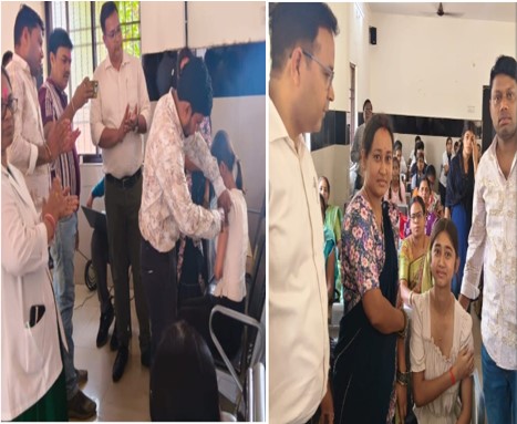 धरसींवा में एचपीवी टीकाकरण अभियान की शुरुआत, सर्वाइकल कैंसर से बचाव की दिशा में बड़ा कदम