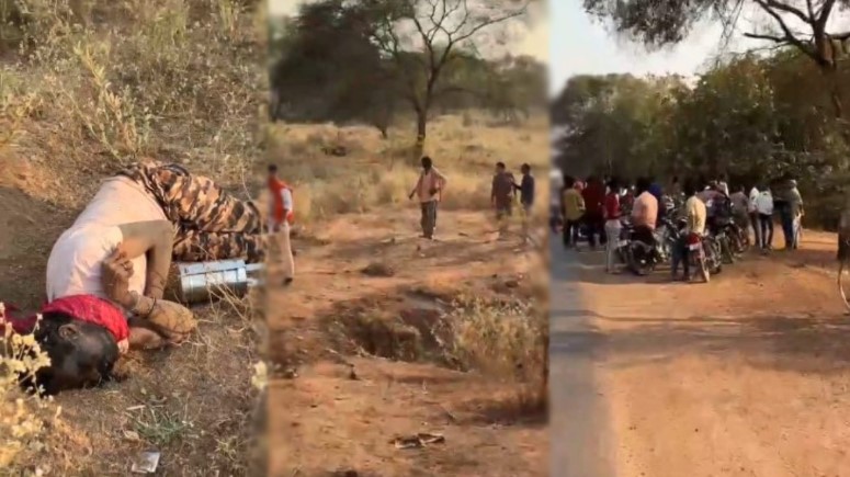 सड़क किनारे मिली शख्स की लाश, गांव में फैली सनसनी