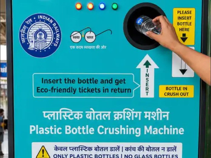 रायपुर स्टेशन पर लगेंगी 6 प्लास्टिक बॉटल क्रशर मशीनें