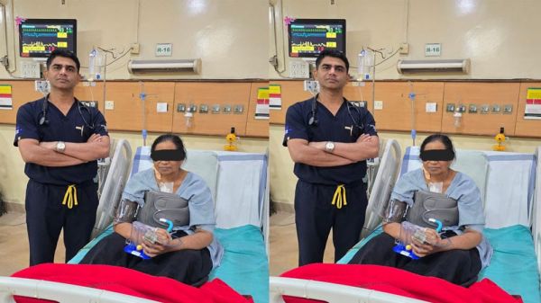 मरीज के तीनों हृदय वाल्वों में खराबी के साथ कोरोनरी आर्टरी में था 95% ब्लॉकेज