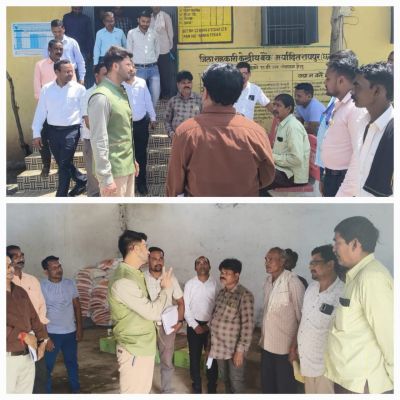 कलेक्टर ने साहकरी समिति अमेरा व कुसमी का किया निरीक्षण  किसानों को जरुरत अनुसार उर्वरक उपलब्ध कराने के निर्देश 