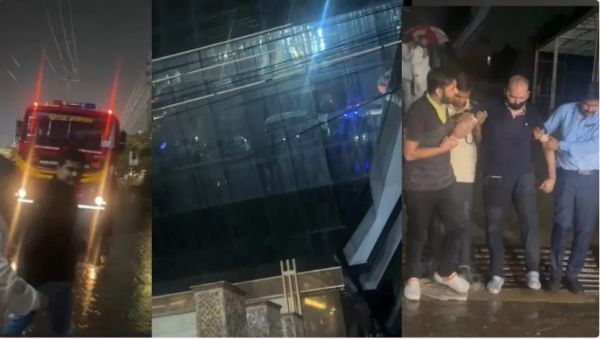  Babylon Tower में आग लगने से ऑफिस और रेस्टोरेंट में कई लोग फंसे