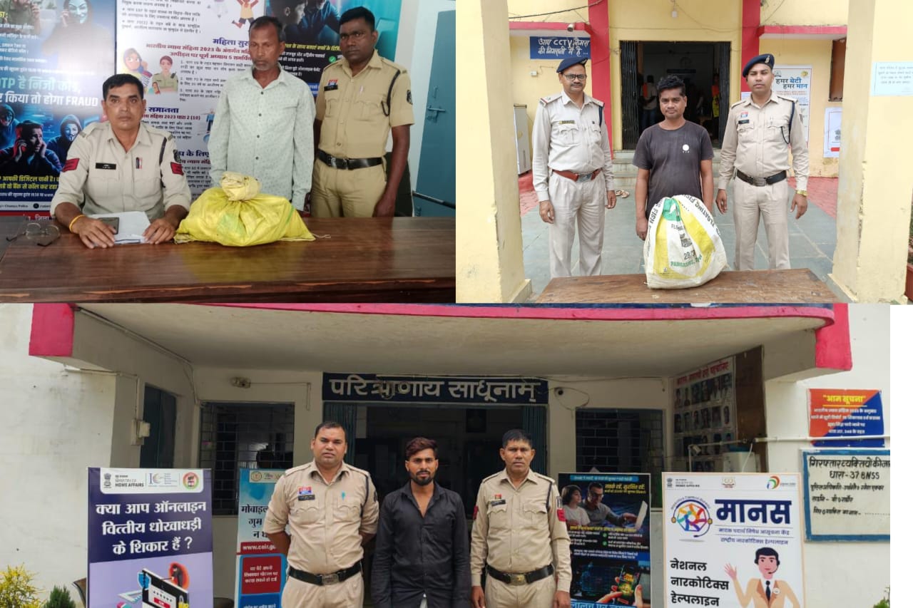 अलग अलग जगहों से अवैध शराब  बिक्री करने वाले 03 आरोपियों को किया गिरफ्तार थाना चांपा/नवागढ़/पामगढ़ पुलिस की कार्यवाही