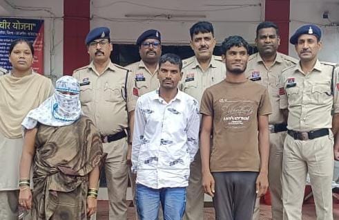 षडयंत्रपूर्वक हत्या करने के एक महिला सहित तीन आरोपी जेल दाखिल   महिला आरोपी ने रची थी हत्या की साजिश