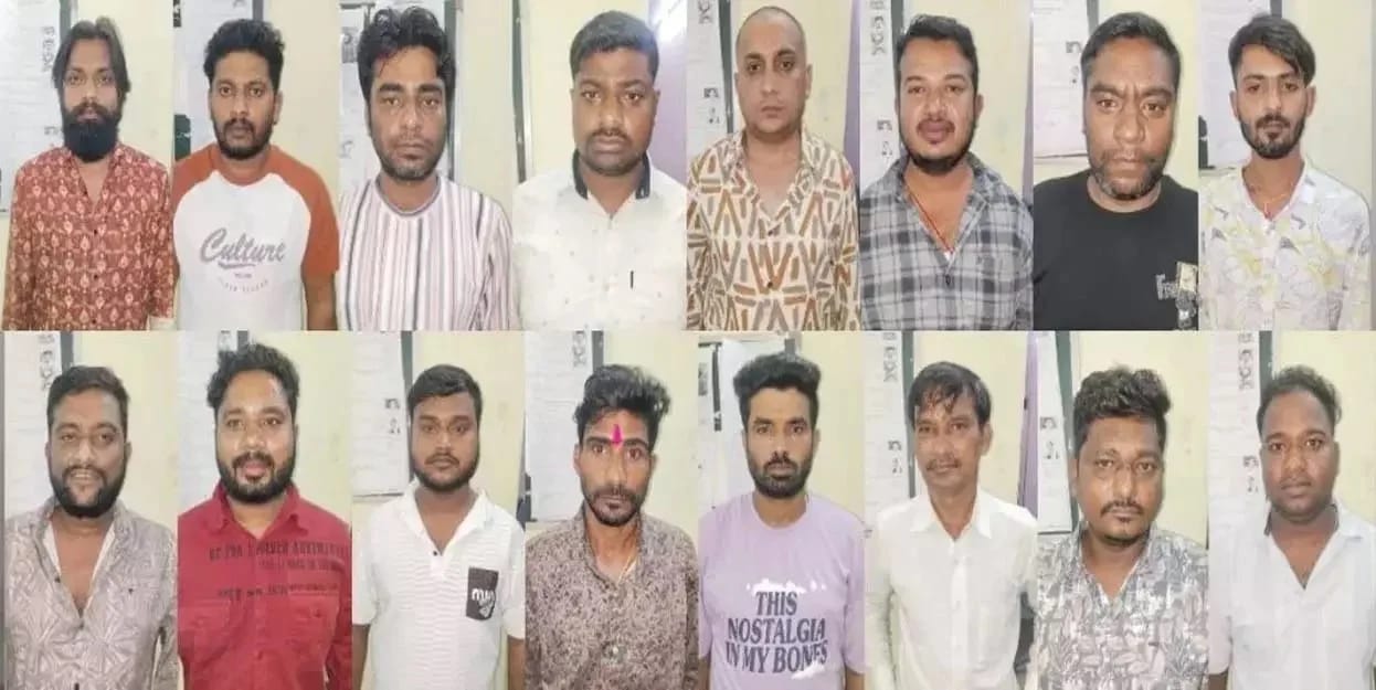 ग्रीन कोया फार्म में हाईप्रोफाइल जुए की फड़ पर पुलिस का छापा, 16 जुआरी गिरफ्तार.