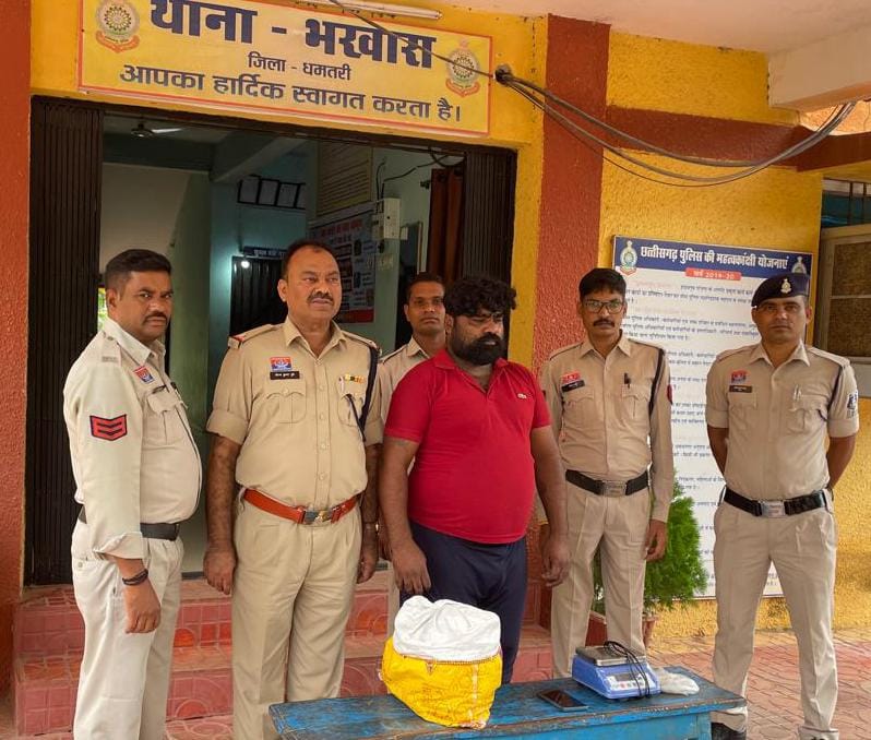 बिक्री हेतु अवैध रूप से गांजा संग्रहित करने का आरोपी जेल दाखिल 