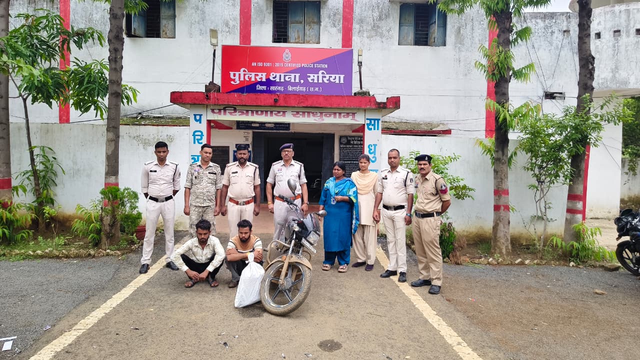नवपदस्थ एसपी सुनील शर्मा की बड़ी कार्रवाई: पहले ही हफ्ते में अंतरराज्यीय गांजा तस्करी का भंडाफोड़, सरिया में 3 तस्कर गिरफ्तार..