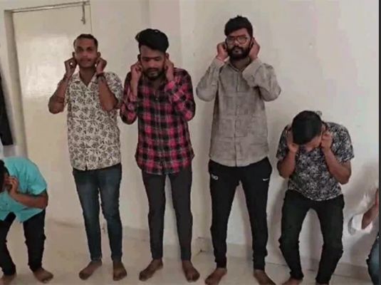 बिलासपुर में डॉन-माफिया बताने वालों से पुलिस ने कराई उठक-बैठक; दुर्ग से भी 6 बदमाश गिरफ्तार