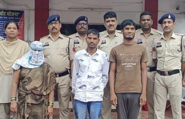 षडयंत्रपूर्वक हत्या करने के एक महिला सहित तीन आरोपी जेल दाखिल   महिला आरोपी ने रची थी हत्या की साजिश