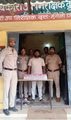 अवैध शराब पर आबकारी विभाग की बड़ी कार्रवाई: 13.32 बल्क लीटर देसी शराब जब्त, आरोपी गिरफ्तार