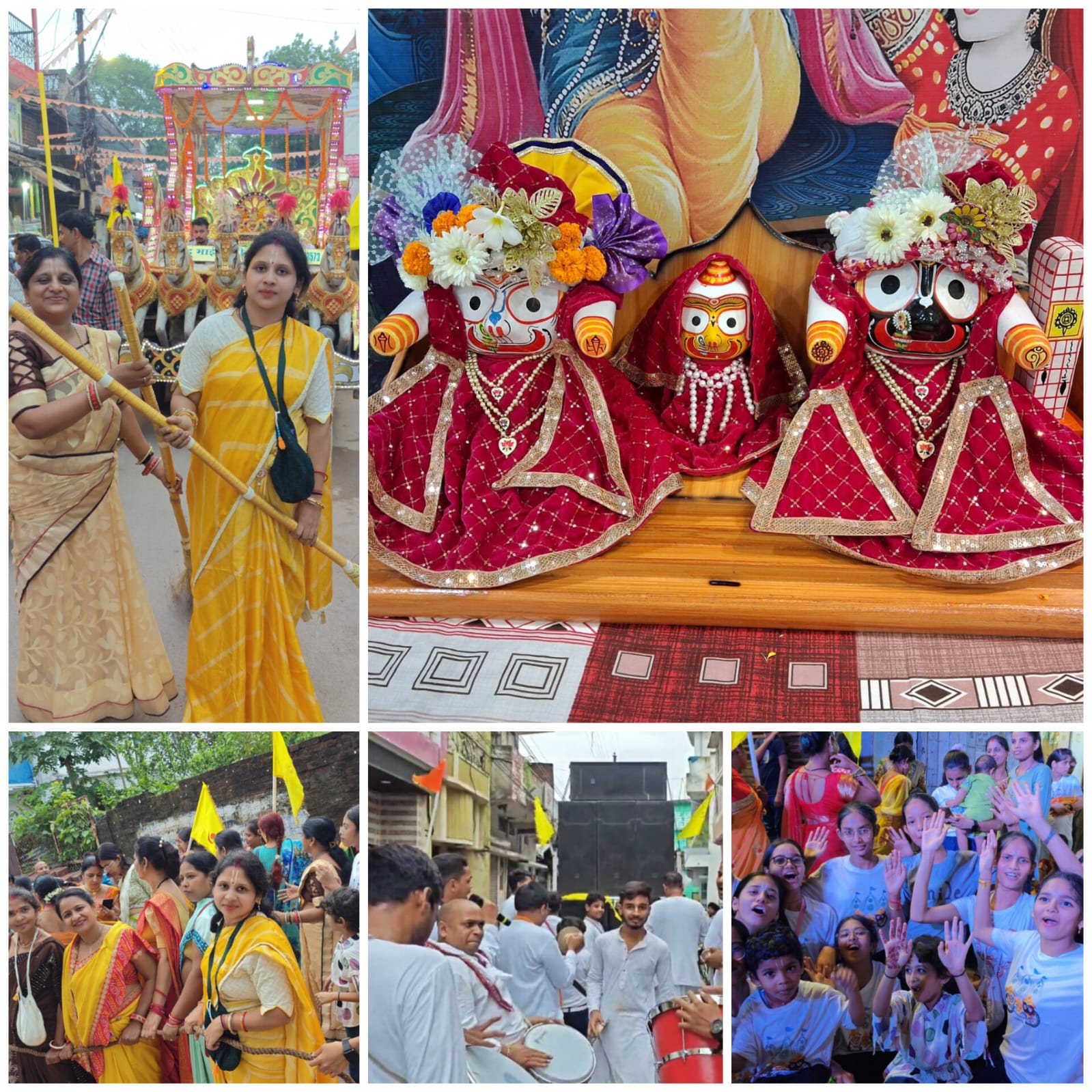 जगन्नाथ रथयात्रा अद्भूत अलौकिक अकल्पनीय  श्रद्धा उत्साह और भक्ति से सराबोर हुई चांपा की गलियां 