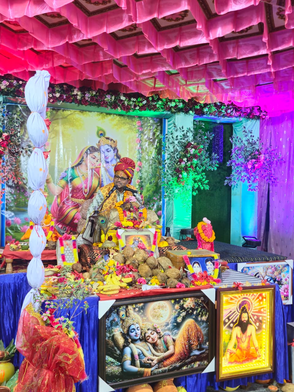 संगीतमय श्रीमद् भागवत महापुराण सप्ताह ज्ञान यज्ञ महोत्सव में उमड़ी आस्था  राम्हेपुर में चल रहा दिव्य आयोजन, दिनेशचन्द्र एवं चन्द्रचुड़ तिवारी कर रहे अमृतमयी कथा वाचन