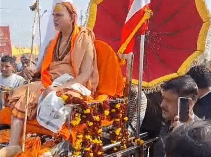 प्रयागराज माघ मेला- पुलिस ने शंकराचार्य अविमुक्तेश्वरानंद को रोका