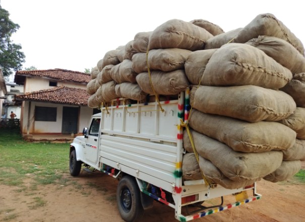 शासकीय कार्यालय परिसर से ही निकल रही हैं ओवरलोड पिकअप वाहन , जिम्मेदार कौन? नियमों को ताक पर रखकर निकलती है ओवरलोड तेंदूपत्ता पिकअप