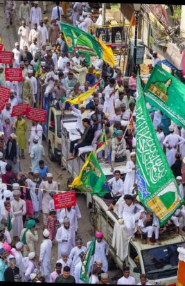 जश्ने ईद मिलादुन्नबी का पर्व चांपा में धूमधाम से मनाया गया