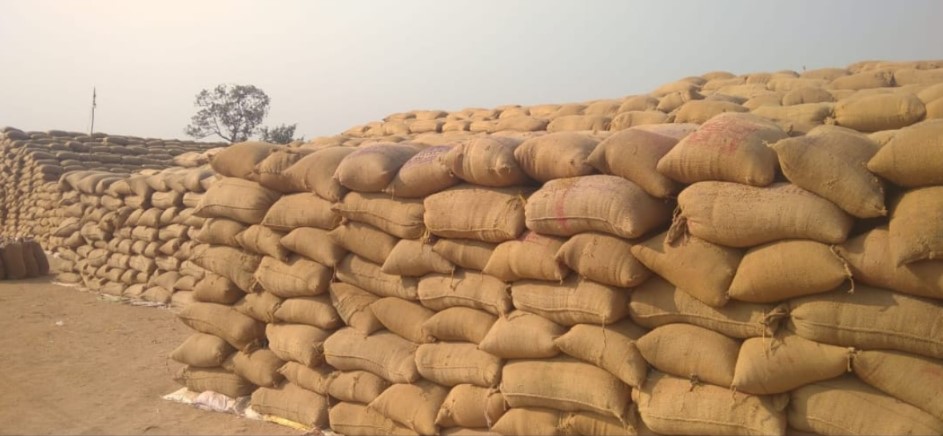 धान खरीदी केंद्र बिलाईगढ में बम्फर आवक उठाव नहीं होने से समिति चिंतित 