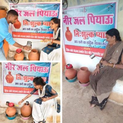 समर्थन संस्था ने किया प्याऊ घर का शुभारंभ। -------------- एड्स को लेकर किया जा रहा जागरूक 