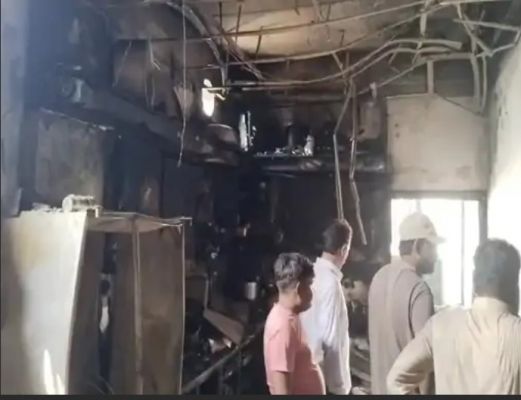 बिलासपुर में खाना बनाते समय सिलेंडर ब्लास्ट, लगी भीषण आग