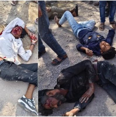 गौरव पथ बस स्टैंड के पास आमने-सामने भिड़ीं दो बाइक,