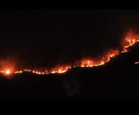 कुनकुनी बूढ़ा पहाड़ में लगी भीषण आग