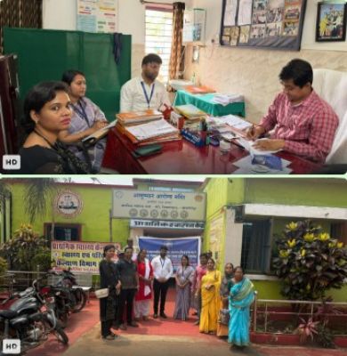 छत्तीसगढ़ टीम के जिला कांकेर में प्राथमिक स्वास्थ्य केंद्र