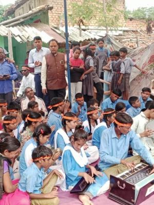 शिव मंदिर देवरी का हुआ लोकार्पण...दृष्टिबाधित बच्चों ने भजन गाकर समा बांधा... 