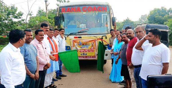 श्री रामलला दर्शन योजना: जिले के 182 श्रद्धालुओं का जत्था अयोध्या धाम भगवान श्री रामलला के दर्शन करने हुए रवाना  जनप्रतिनिधियो सहित अधिकारियों ने श्रद्धालुओं की बस को हरी झंडी दिखाकर किया रवाना