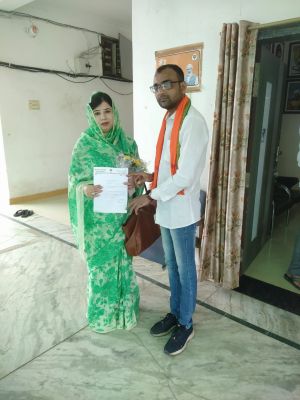 जननेता स्व.जूदेव जी की  प्रतिमा की मांग, संयोगिता युद्धवीर सिंह जूदेव जी को दिया गया ज्ञापन 