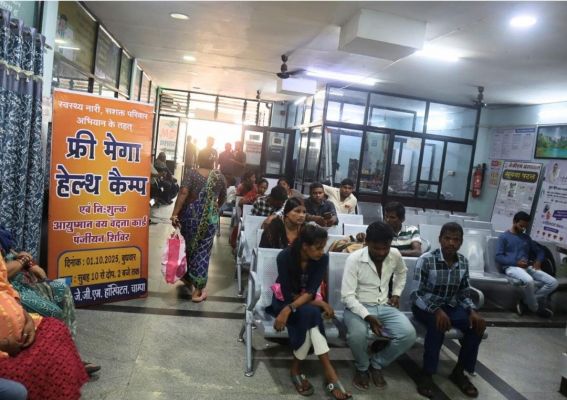 जेजीएम अस्पताल मे हुआ निःशुल्क स्वास्थ्य शिविर का आयोजन 