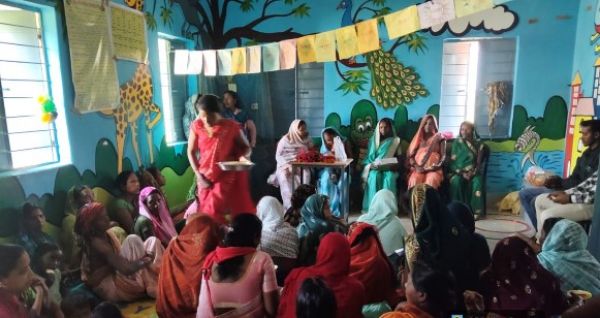 आकांक्षी ब्लॉक प्रतापपुर के सभी आंगनवाड़ी केंद्र में सुपोषण चौपाल का किया गया आयोजन