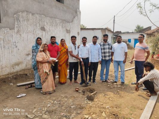 सिकोसा में सीसी रोड का हुआ भूमि पूजन